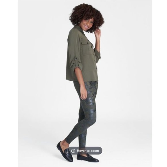 NWT SPANX Faux leather camo leggings - Picture 3 of 5